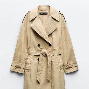 NWOT Zara Rain Trench Coat